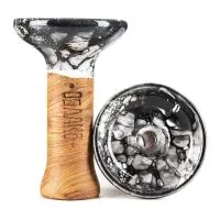 Чаша глиняная Облако Phunnel M Glaze (Бело-черный мрамор)