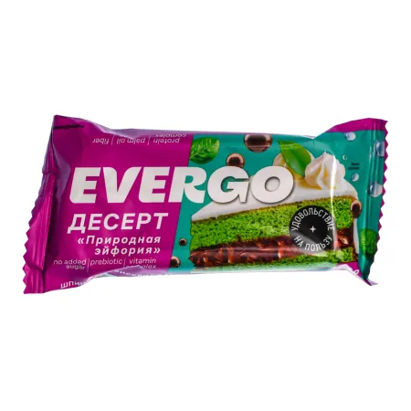 Пирожное протеиновое Evergo 50г Природная эйфория