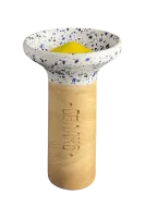 Чаша глиняная Облако Flow (Желтый на метеорите)