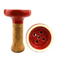 Чаша глиняная Облако Black Glaze (Красный в точку) 