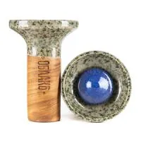 Чаша глиняная Облако Flow (Желтый на черно-белом мраморе)