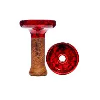 Чаша глиняная Облако Phunnel L Glaze (Красно-черный мрамор) 