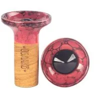 Чаша глиняная Облако Flow (Чёрный на малиново-чёрном мраморе)