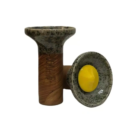 Чаша глиняная Облако Flow (Желтый на пепле)