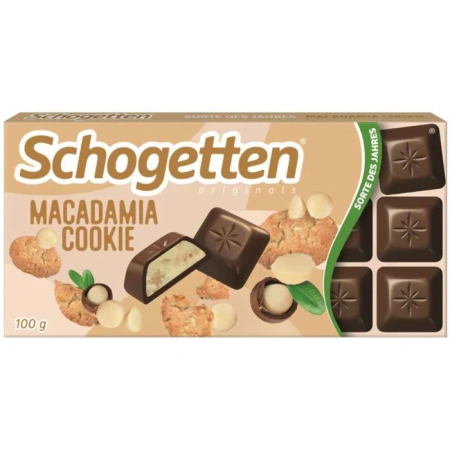 Шоколад Schogetten 100г Macadamia nuts cookies